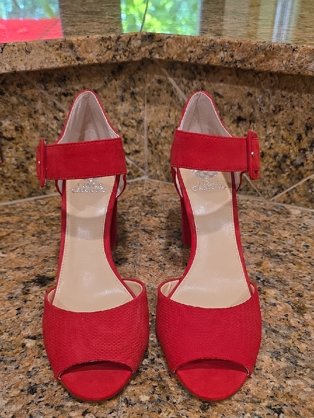 Vince Camuto Red Block Heels - SZ 10